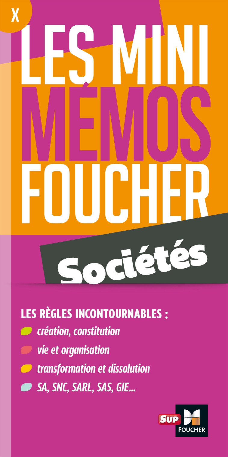 Les mini memos Foucher - Sociétés - Françoise Rouaix - FOUCHER