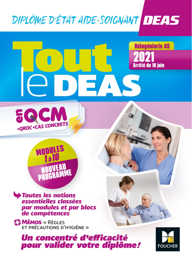 Tout le DEAS en QCM/QROC - IFAS - Diplôme d'État d'aide-soignant -4e ed- nouveau reférentiel 2021 - Hayat Abbadi, Nathalie Heitzler, André Le Texier, Nadia Ouali, Lénaïck Ramage, Cindy Van Der Veen, Kamel Abbadi, Priscilla Benchimol, Jérôme Brayer, Sébast