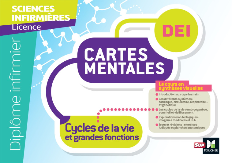 Diplôme Infirmier - IFSI - Cartes mentales - UE 2.2 - Cycles de la vie - Sandrine Faure, Patrice Bourgeois, Giovanni Fumelli, Magali Radigon, Hugo Espinosa - FOUCHER