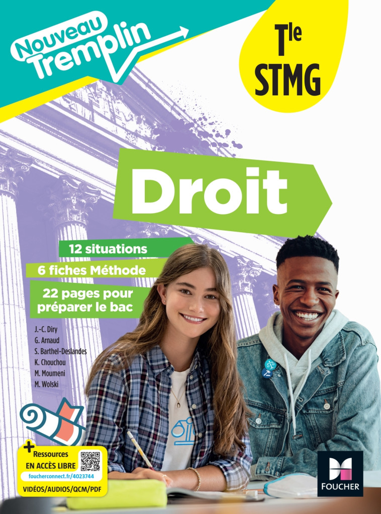 Nouveau Tremplin - DROIT - Tle STMG - Éd. 2024 - Livre élève - Jean-Charles Diry, Grégoire Arnaud, Stéphanie Barthel-Deslandes, Khaled Chouchou, Marie-Amélie Rubi, Mustapha Moumeni, Magdalèna Wolski, Jean-Charles Diry, Grégoire Arnaud, Stéphanie Barthel-D