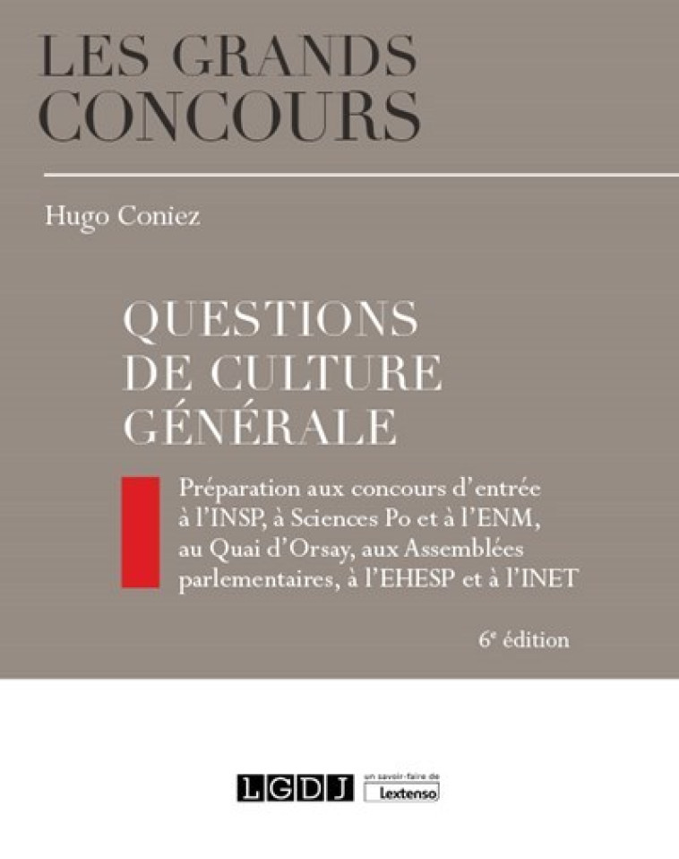 Questions de culture générale - Hugo Coniez - LGDJ