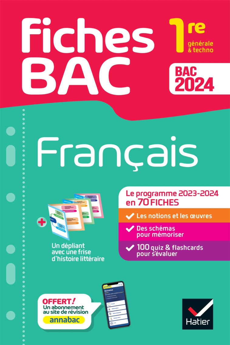 Fiches bac Français 1re générale & techno Bac 2024 - Hélène Bernard, Denise Maréchal, Sophie Saulnier, Swann Spies, Bérangère Touet, Laure Warot - HATIER