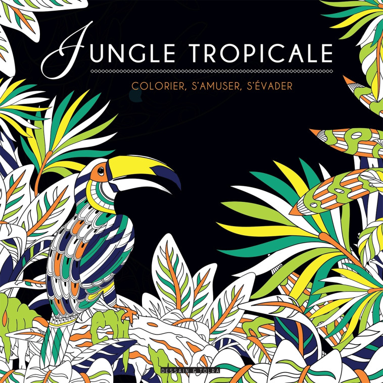 Black coloriage - Jungle tropicale -   - DESSAIN TOLRA