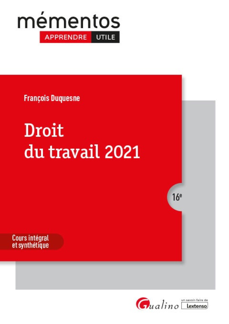 Droit du travail - François Duquesne - GUALINO