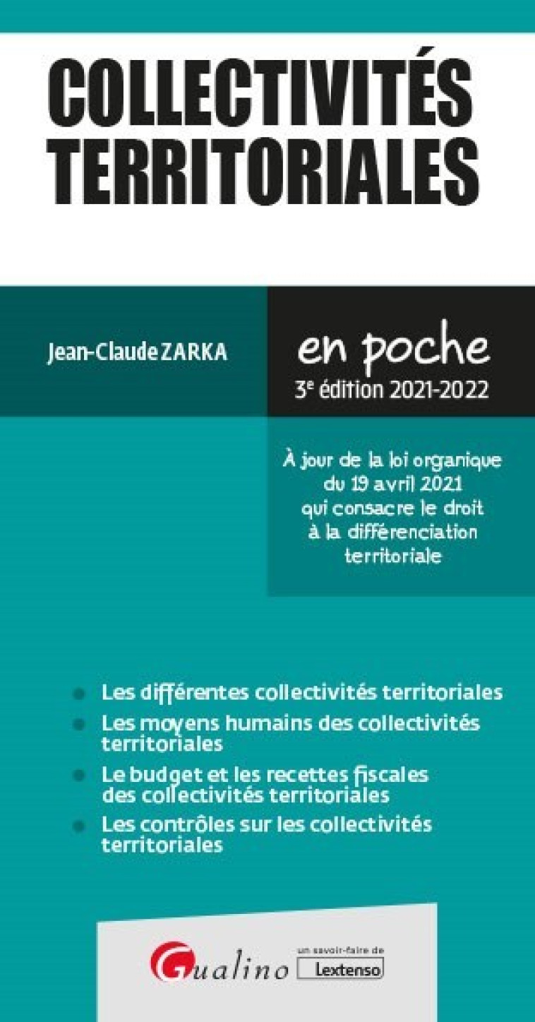 Collectivités territoriales - Jean-Claude Zarka - GUALINO