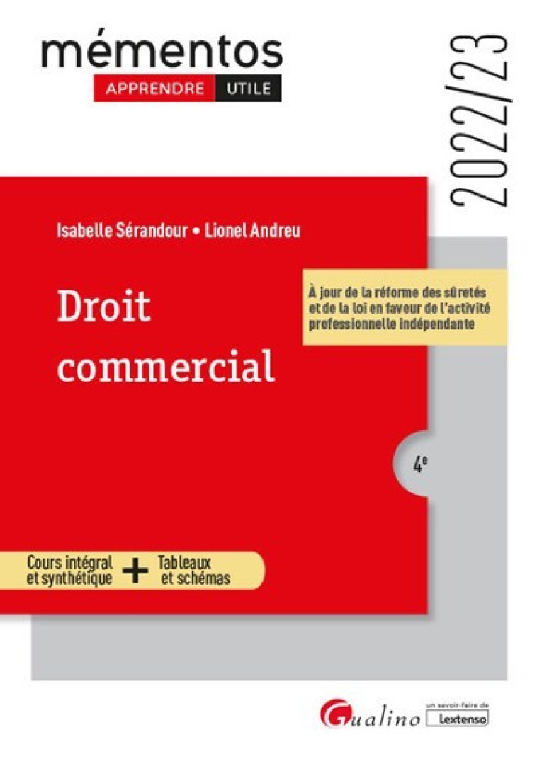 Droit commercial - Isabelle Serandour, Lionel Andreu - GUALINO