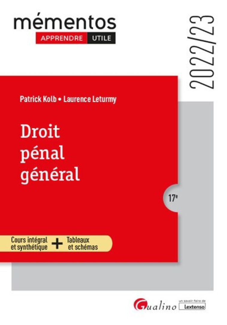 Droit pénal général - Patrick Kolb, Laurence Leturmy - GUALINO