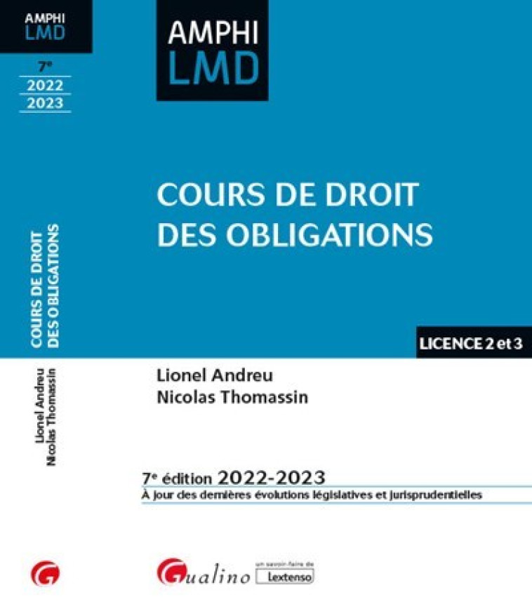 Cours de droit des obligations - Nicolas Thomassin, Lionel Andreu - GUALINO