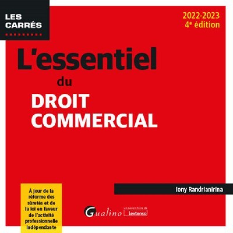 L'essentiel du droit commercial - Iony Randrianirina - GUALINO