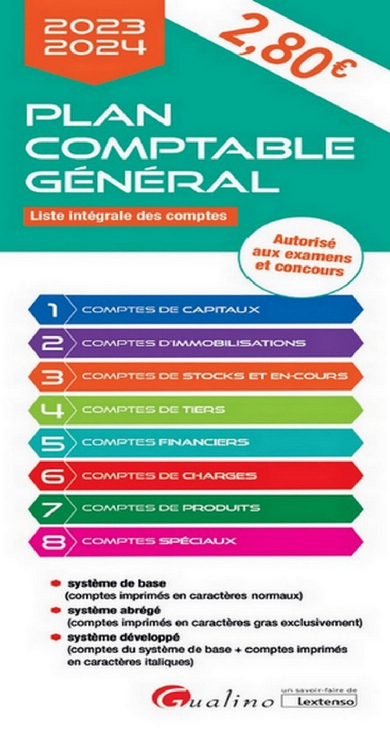 Plan comptable général - 2023/2024 -  Collectif - GUALINO