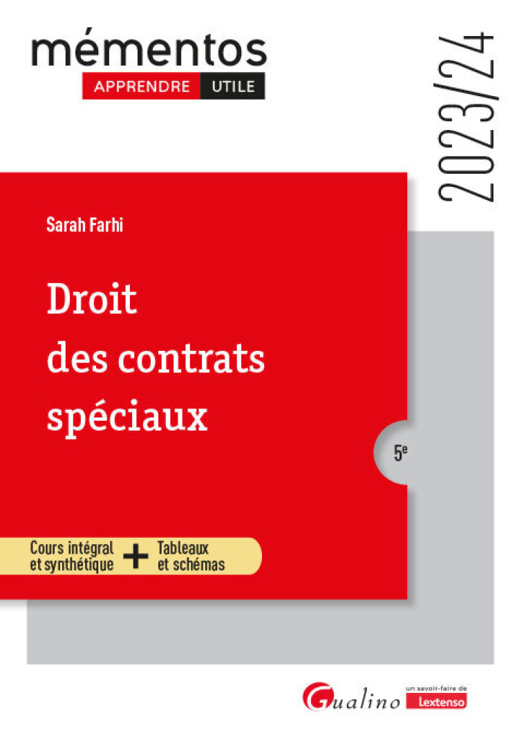 Droit des contrats spéciaux - Sarah Farhi - GUALINO