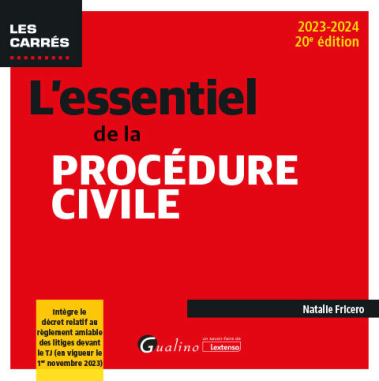 L'essentiel de la procédure civile - Natalie Fricero - GUALINO