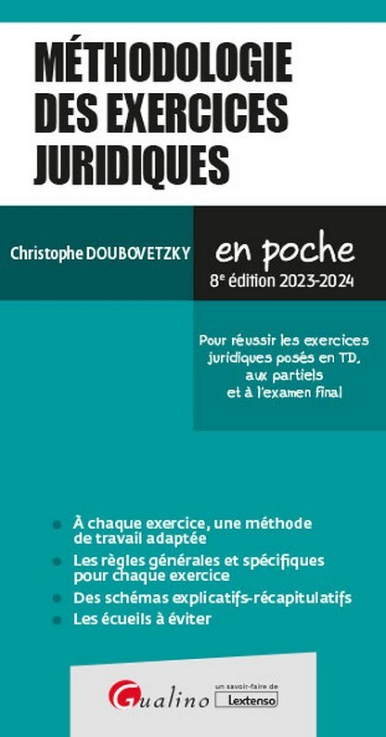 Méthodologie des exercices juridiques - Christophe Doubovetzky - GUALINO