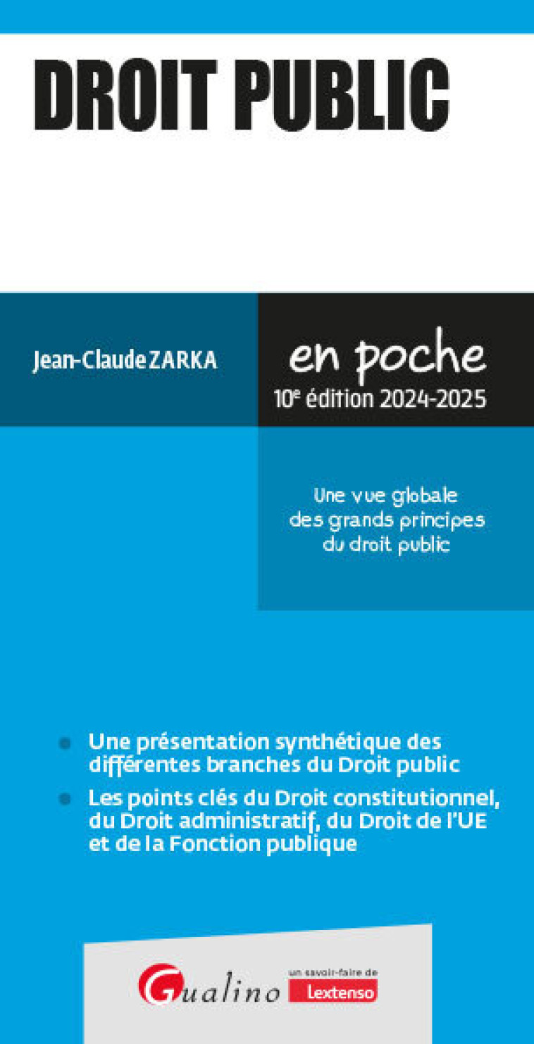 Droit public - Jean-Claude Zarka, Jean-Claude Zarka - GUALINO