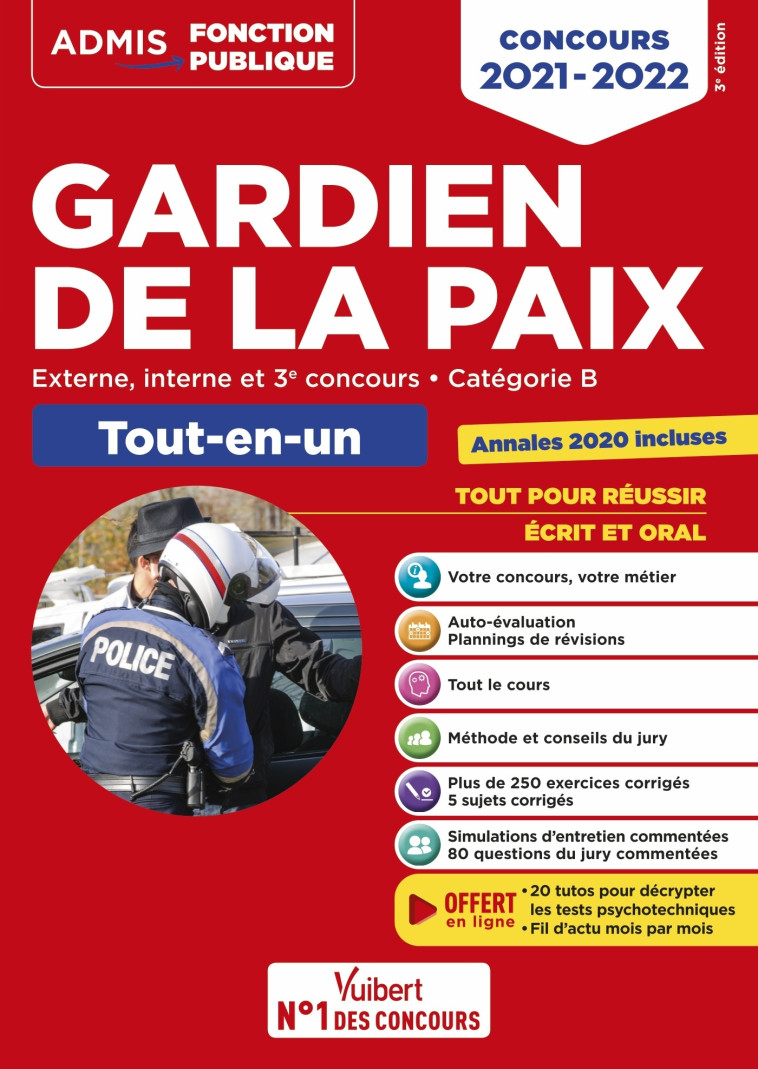 Concours Gardien de la paix - Catégorie B - Admis - Tout-en-un - François Lavedan - VUIBERT