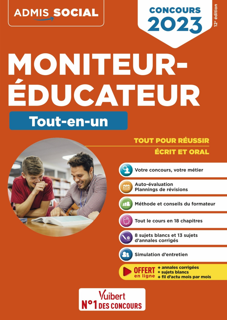 Concours Moniteur-éducateur - Le tout-en-un - Michel Billet, Eric Furstos, Georges Bergeron - VUIBERT