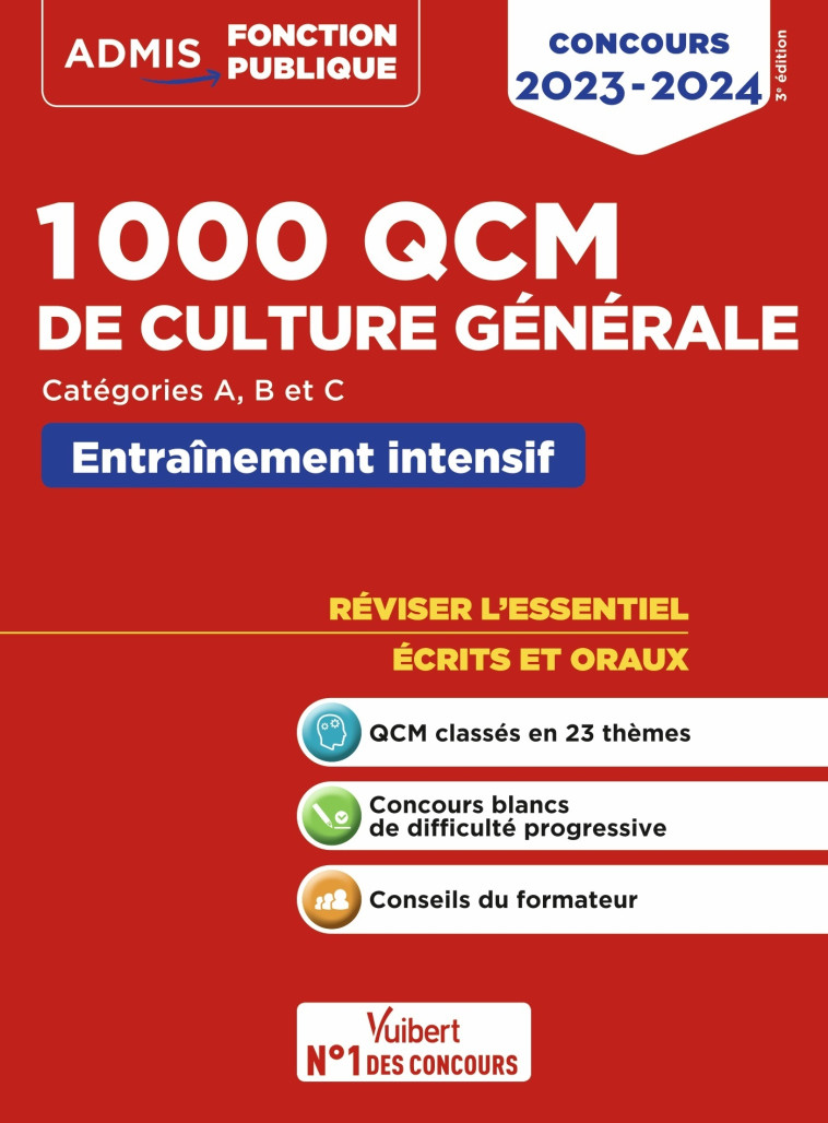 1000 QCM de culture générale - Olivier Bellégo, Mélanie Hoffert, Rémi Pérès - VUIBERT