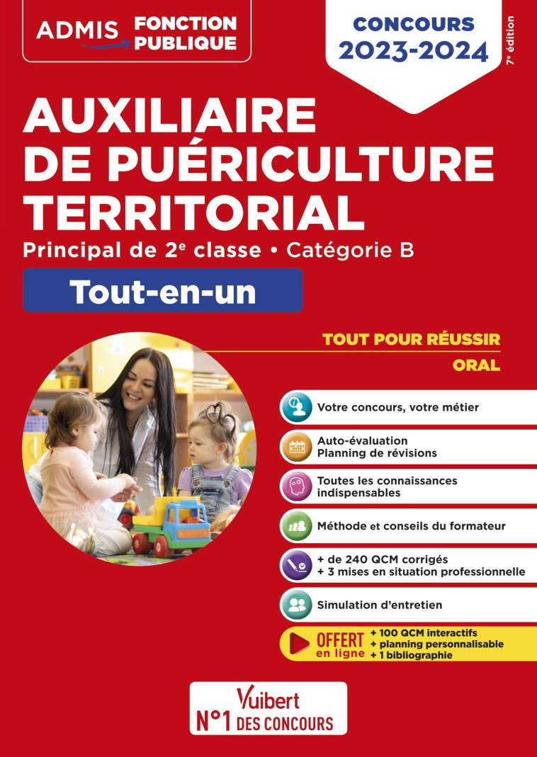 Concours Auxiliaire de puériculture territorial - Catégorie B - Tout-en-un - Pierre-Brice Lebrun, Marie-Christine Lefort - VUIBERT