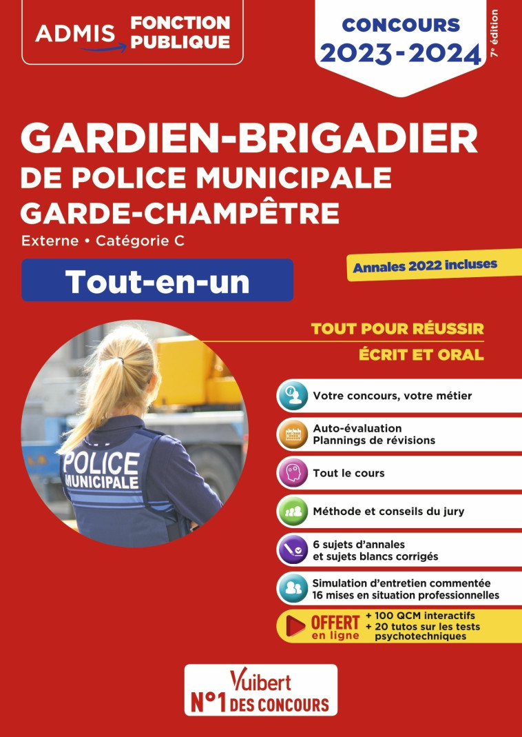 Concours Gardien-brigadier de police municipale et Garde-champêtre - Catégorie C - Tout-en-un - Pierre-Brice Lebrun, Bernadette Lavaud, François Lavedan, Pascal DELVAL - VUIBERT