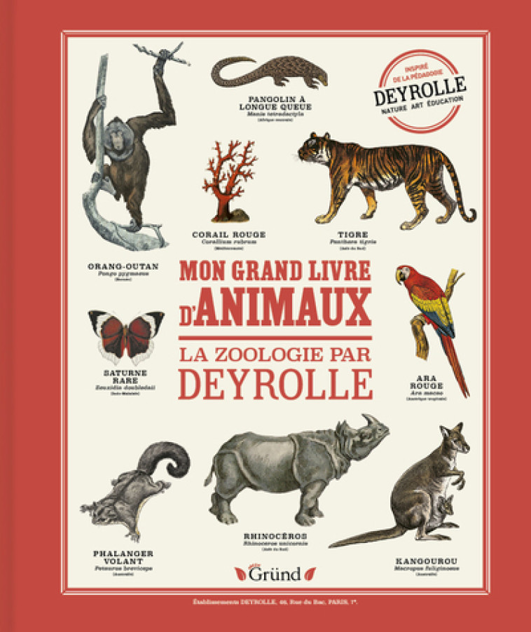 Mon grand livre d'animaux - La Zoologie par Deyrolle - Deyrolle Deyrolle, Virginie Aladjidi, Caroline Pellissier - GRUND