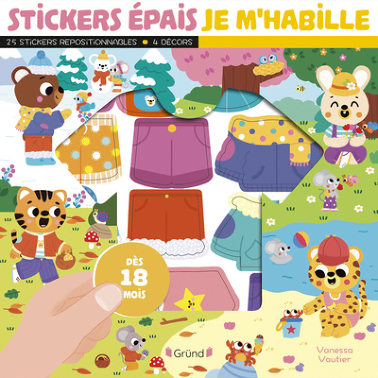 Stickers épais - Je m'habille - Vanessa Vautier - GRUND