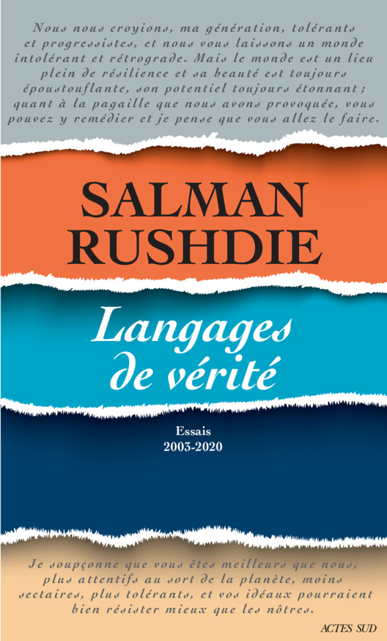 Langages de vérité - Salman Rushdie, Gérard Meudal - ACTES SUD