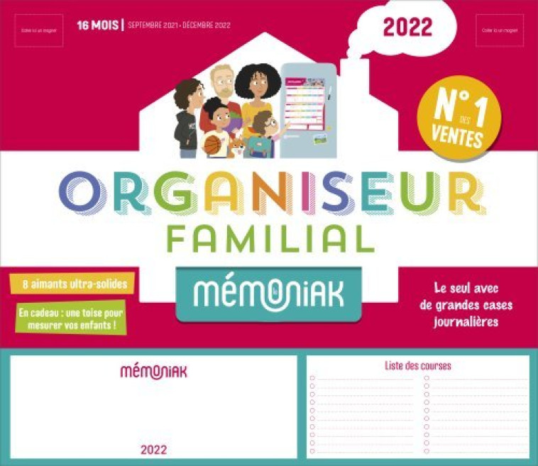 Organiseur familial Mémoniak 2021-2022 - Editions 365 Editions 365, Nesk Nesk - 365 PARIS