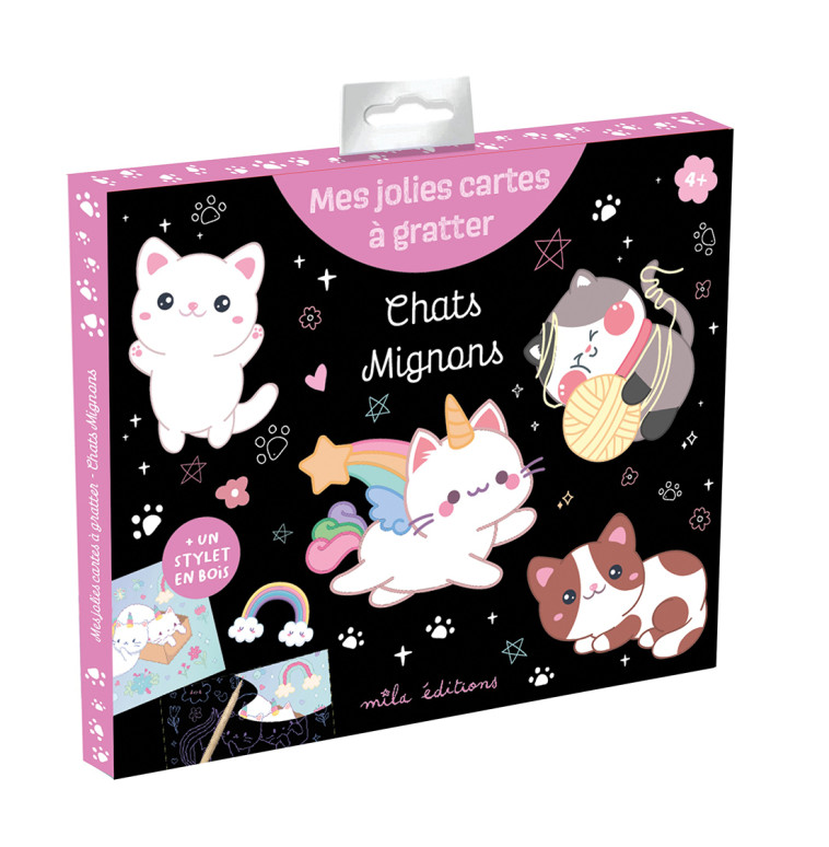 Chats mignons - Mes jolies cartes à gratter -  Collectif - MILA