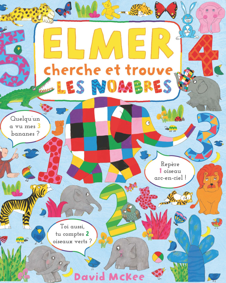 Elmer Cherche et trouve - Les nombres - David Mckee, Sarah Shahin - KALEIDOSCOPE