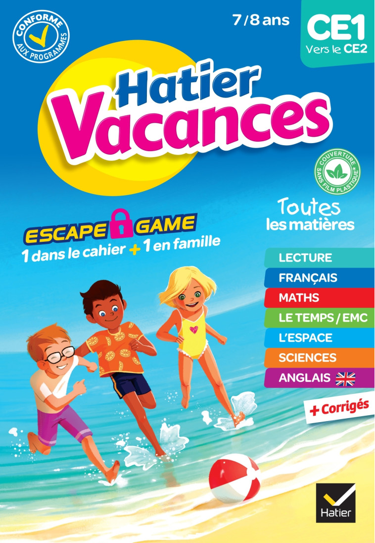 Cahier de vacances 2023 du CE1 vers le CE2 7/8 ans - Bénédicte Idiard, Damien Catala - HATIER