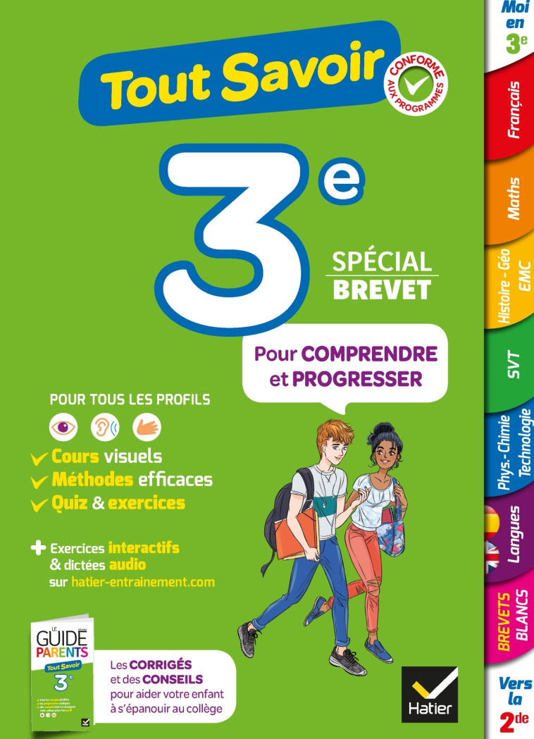 Tout savoir 3e Spécial brevet - Tout en un - Sandrine Aussourd, Laurence Lamarche, Victoire Merlin, Louise Taquechel, Corinne Touati, Araceli Bernaldez Garcia, Pascal Bihouée, Daniel Dupuis, Dominique Estève, Guillaume Joubert, Vanessa Lebrun, Marie-Anne 