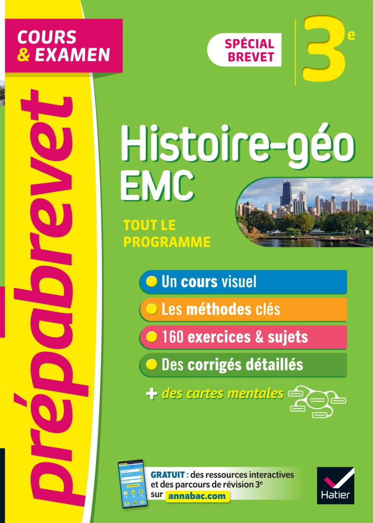 Prépabrevet Histoire-Géographie EMC 3e - Brevet 2024 - Marielle Chevallier, Christophe Clavel, Guillaume D'Hoop, Jean-François Lecaillon - HATIER