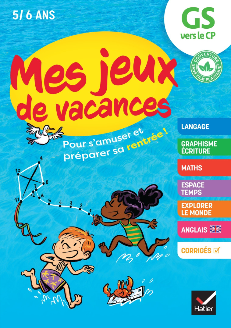 Mes jeux de vacances - Cahier de vacances 2024 de la GS vers le CP - Florence Doutremepuich, Françoise Perraud, Caroline Hesnard - HATIER