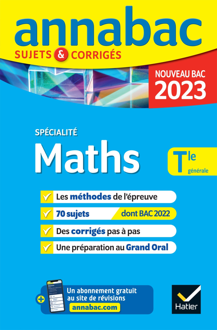 Annales du bac Annabac 2023 Maths Tle générale (spécialité) -   - HATIER