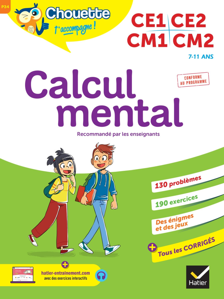 Chouette - Calcul mental CE1/CE2/CM1/CM2 - Lydie Treffort, Roland Charnay - HATIER