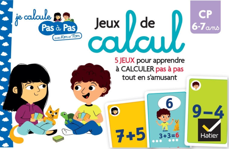 Jeux de Maths CP avec Kim et Tom - Carinne Garat, Louise Veuillot, Alice Turquois, Carinne Garat, Louise Veuillot, Alice Turquois - HATIER