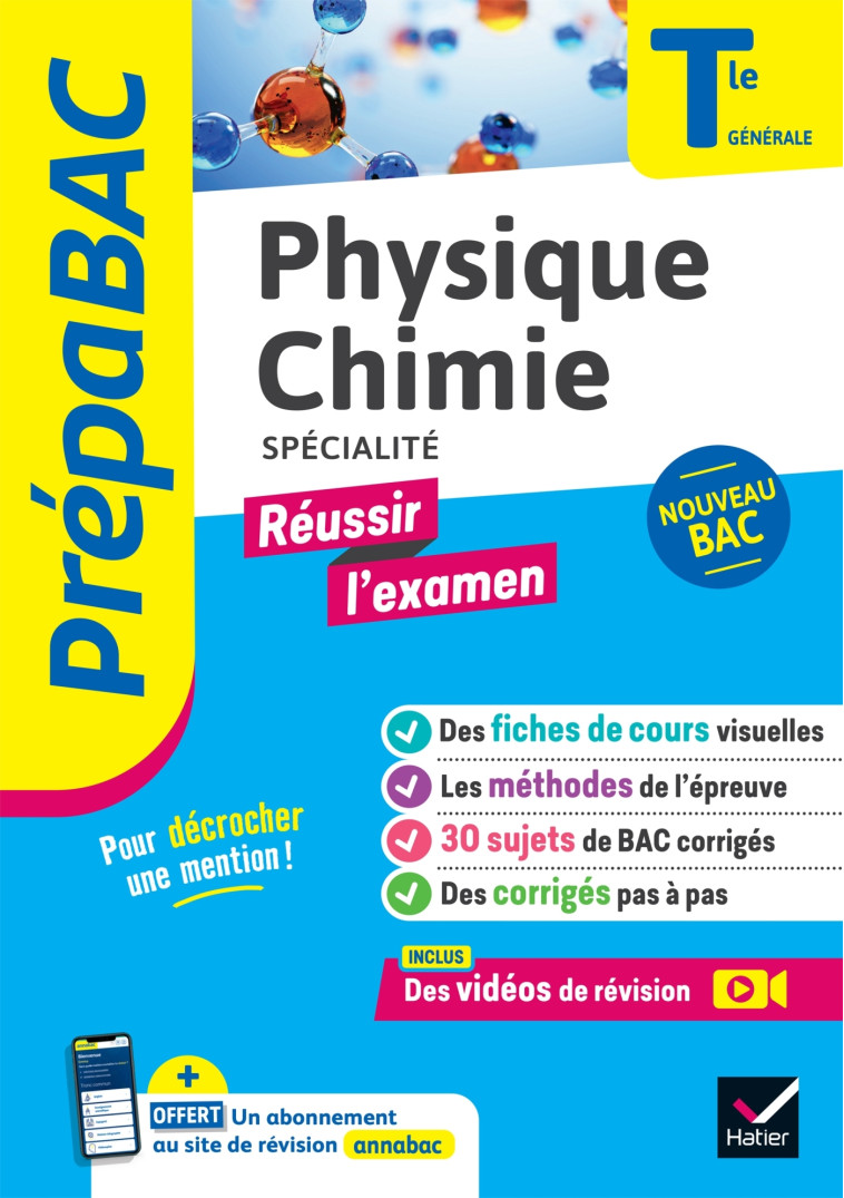 Prépabac Réussir l'examen - Physique-Chimie Tle générale (spécialité) - Bac 2025 - Nathalie Benguigui, Patrice Brossard, Joël Carrasco, Gaëlle Cormerais, Eric Langlois, Jacques Royer, Nathalie Benguigui, Patrice Brossard, Joël Carrasco, Gaëlle Cormerais, 