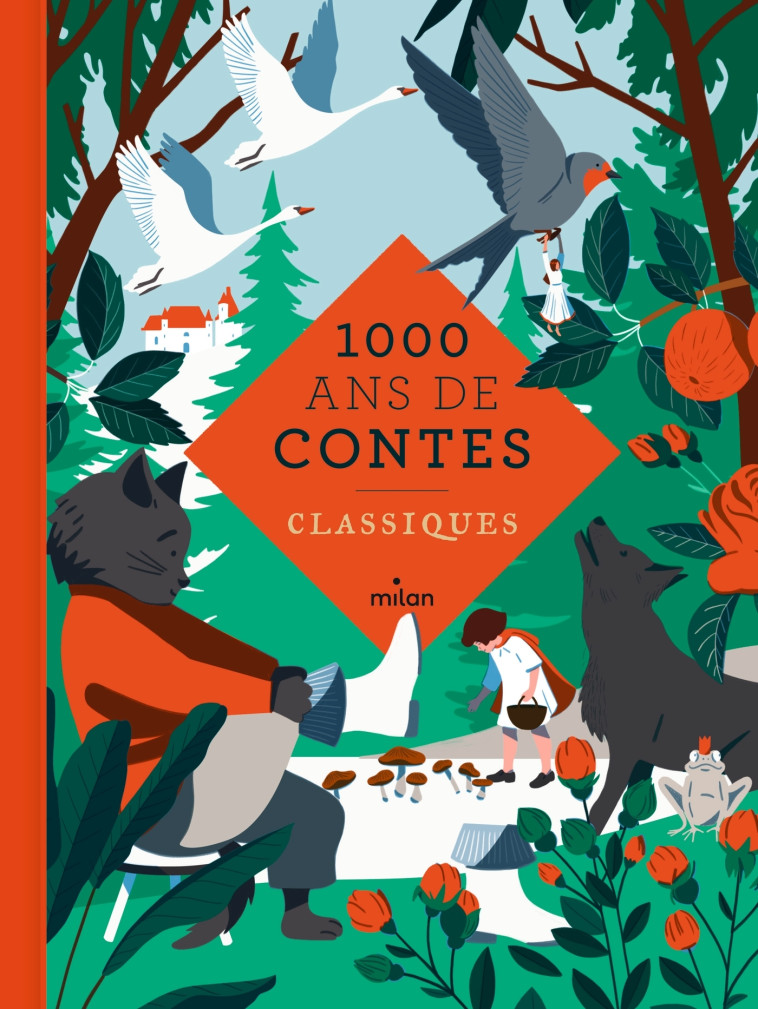 Mille ans de contes classiques - Frères Grimm, Charles Perrault, Hans Christian Andersen, Aurélie Guillerey, Daniel Kerleroux, JULIE GUILLEM, Muriel Kerba - MILAN