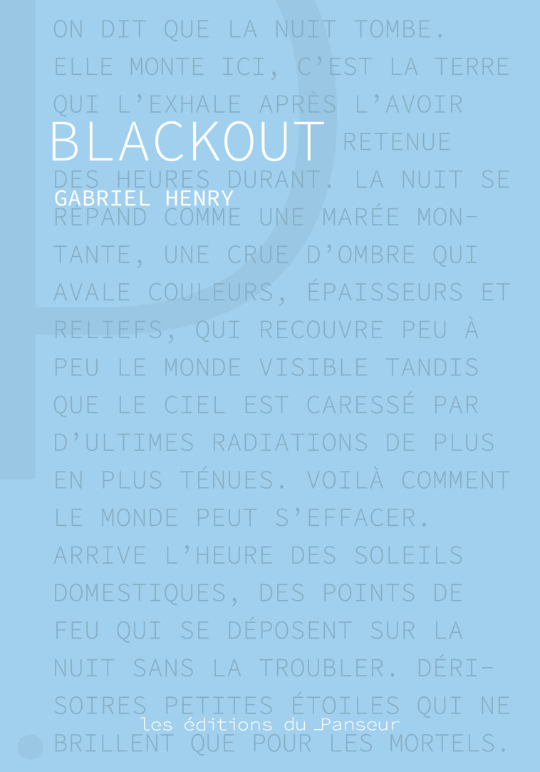 Blackout - Gabriel Henry - PANSEUR