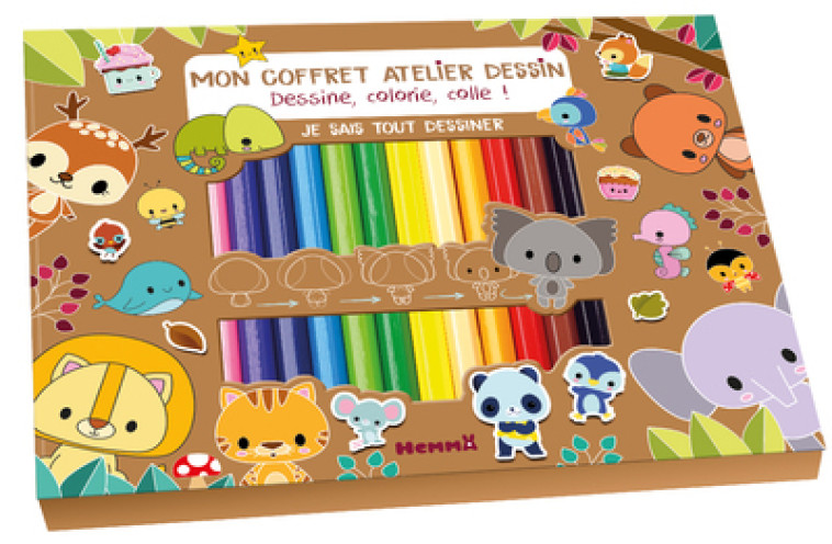 Mon coffret atelier dessin - Je sais tout dessiner - Elen Lescoat, Elen Lescoat - HEMMA