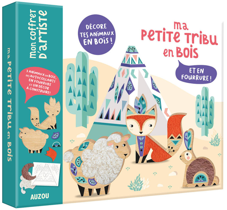 MON COFFRET D'ARTISTE - MA PETITE TRIBU EN BOIS - Maude Guesne - AUZOU