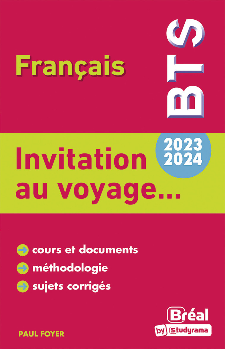 Thème de BTS français 2023-2024 - Paul Foyer - BREAL