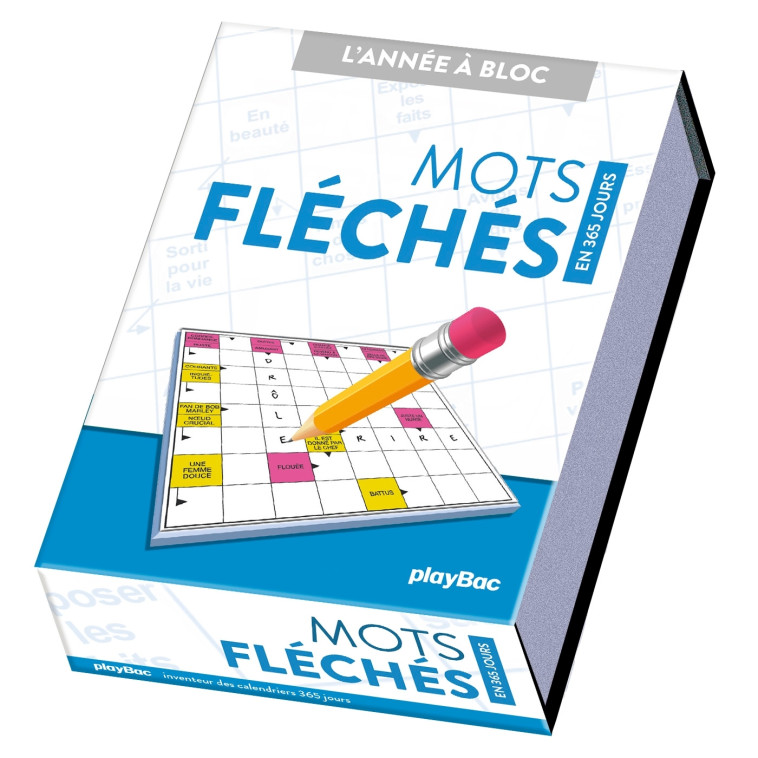 Calendrier Mots fléchés en 365 jours - Année à Bloc -  PLAYBAC EDITIONS,   - PLAY BAC