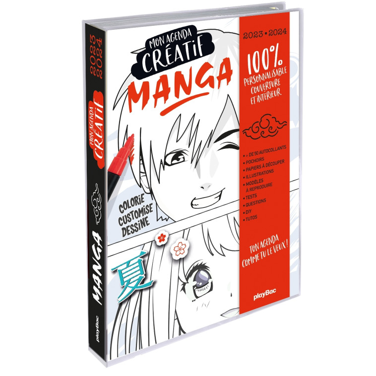 AGENDA SCOLAIRE DIY MANGA 2023-2024 - XXX - PLAY BAC