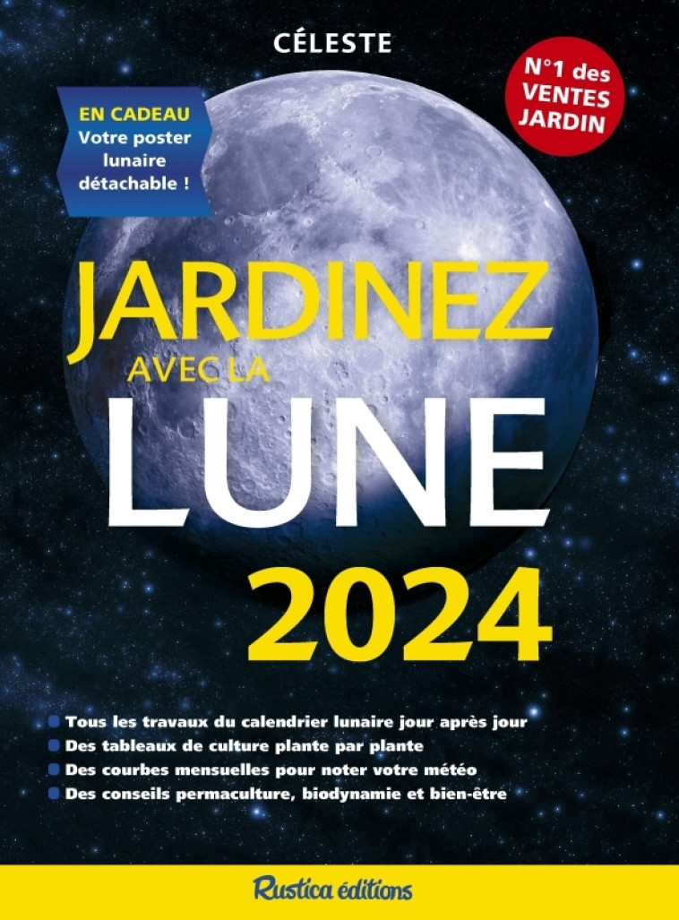 Jardinez avec la Lune 2024 - Thérèse Trédoulat - RUSTICA