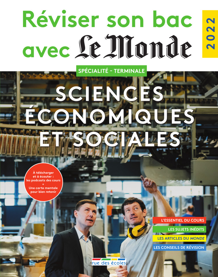 Réviser son bac avec le Monde 2022, Sciences économiques et sociales Spécialité -  Collectif - RUE DES ECOLES