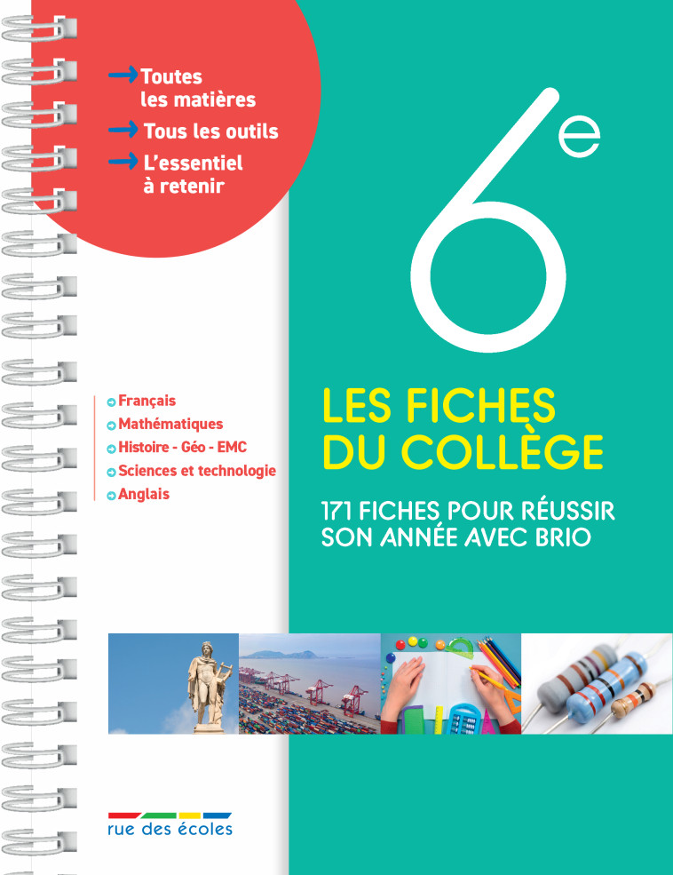 Les fiches du collège 6e -  Collectif - RUE DES ECOLES