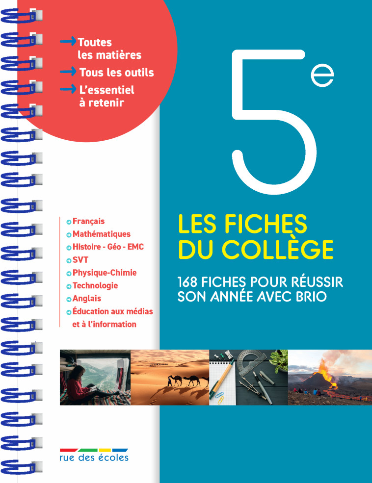 Les fiches du collège 5e -  Collectif - RUE DES ECOLES