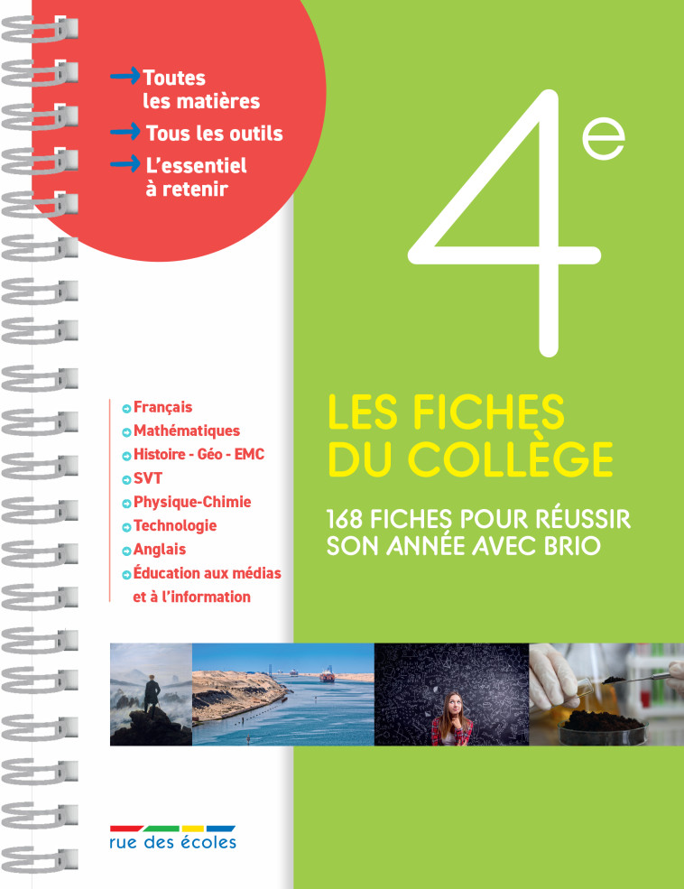 Les fiches du collège 4e -  Collectif - RUE DES ECOLES