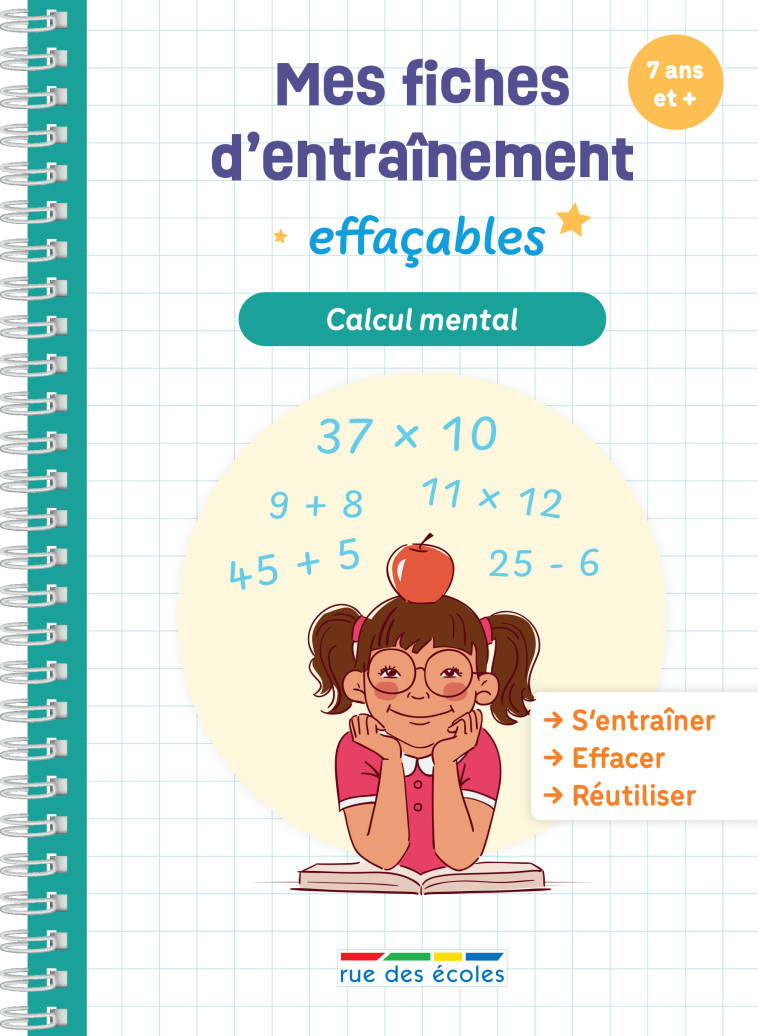 Mes fiches d’entraînement effaçables - Calcul mental -  Collectif - RUE DES ECOLES